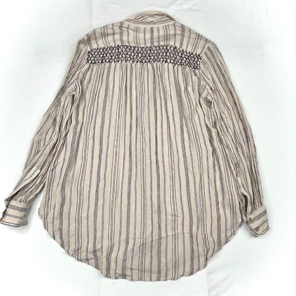 Anthropologie Floreat Norfolk Striped Embroidered Blouse - Picture 3 of 10